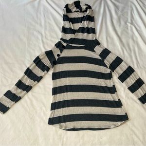 Flamingo black and white striped Sweater